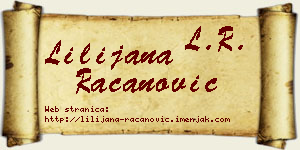 Lilijana Račanović vizit kartica